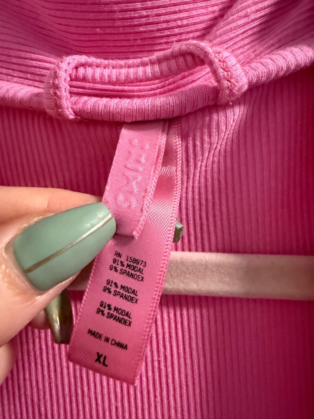 SKIMS XL soft lounge ribbed belted robe bubble gum pink pockets cozy loungewear - Picture 3 of 8